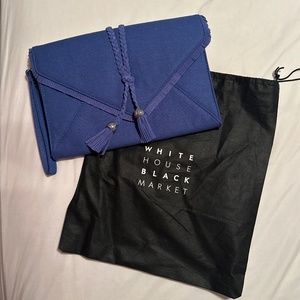White House Black market denim Clutch
